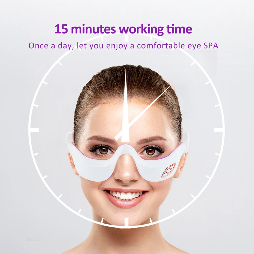 Micro Current Pulse Eye Massager. Relieves Eye Fatigue and Fades Wrinkles.