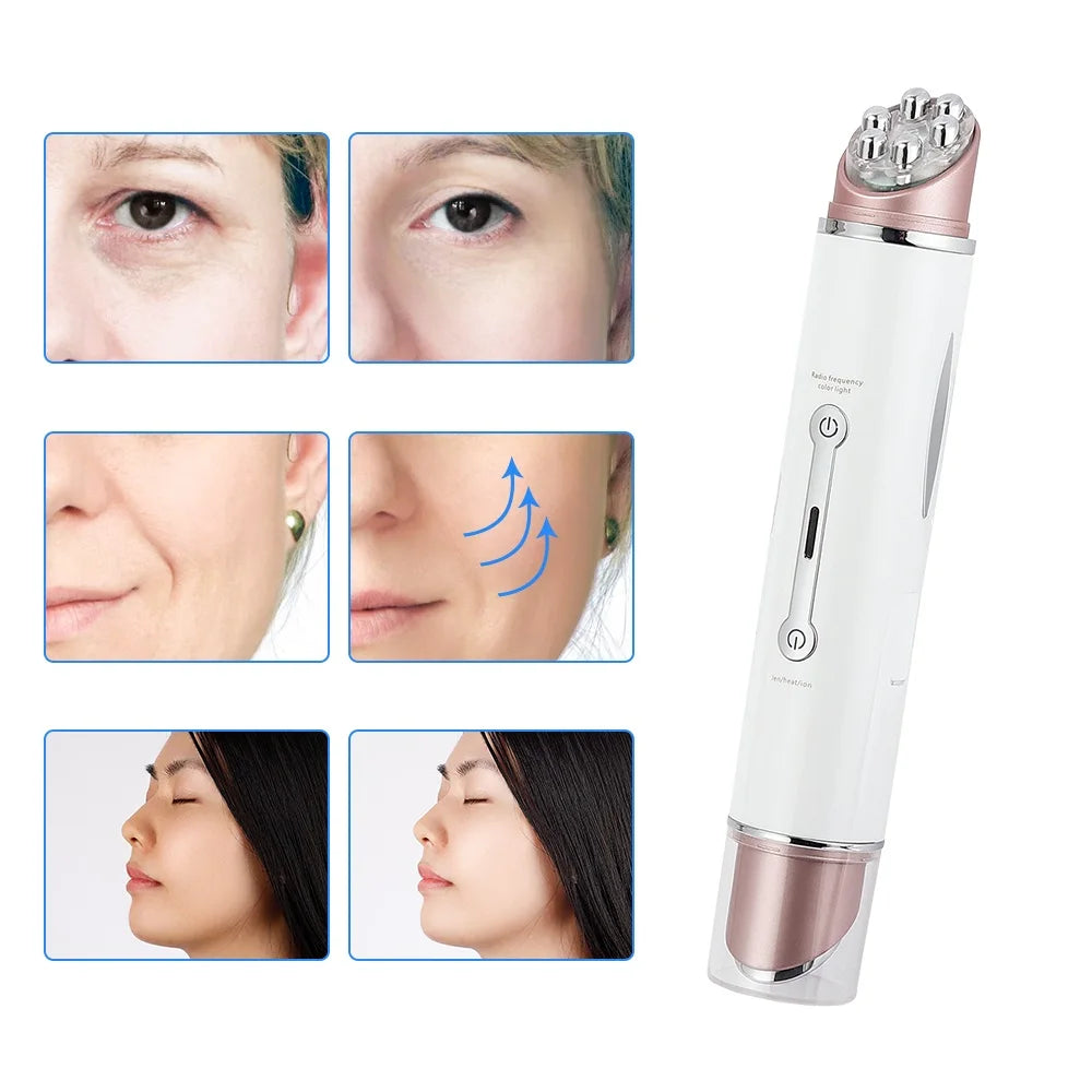 Multifunction LED Photon Therapy Facial y Eye Massager. Anti-Wrinkle.