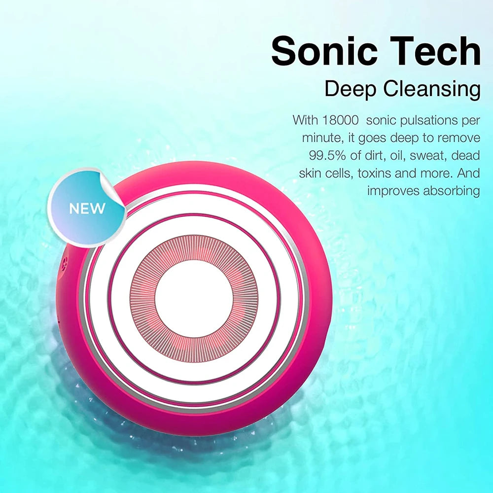 Smart Sonic Electric Facial Cleansing Brush. Facial Scrubber