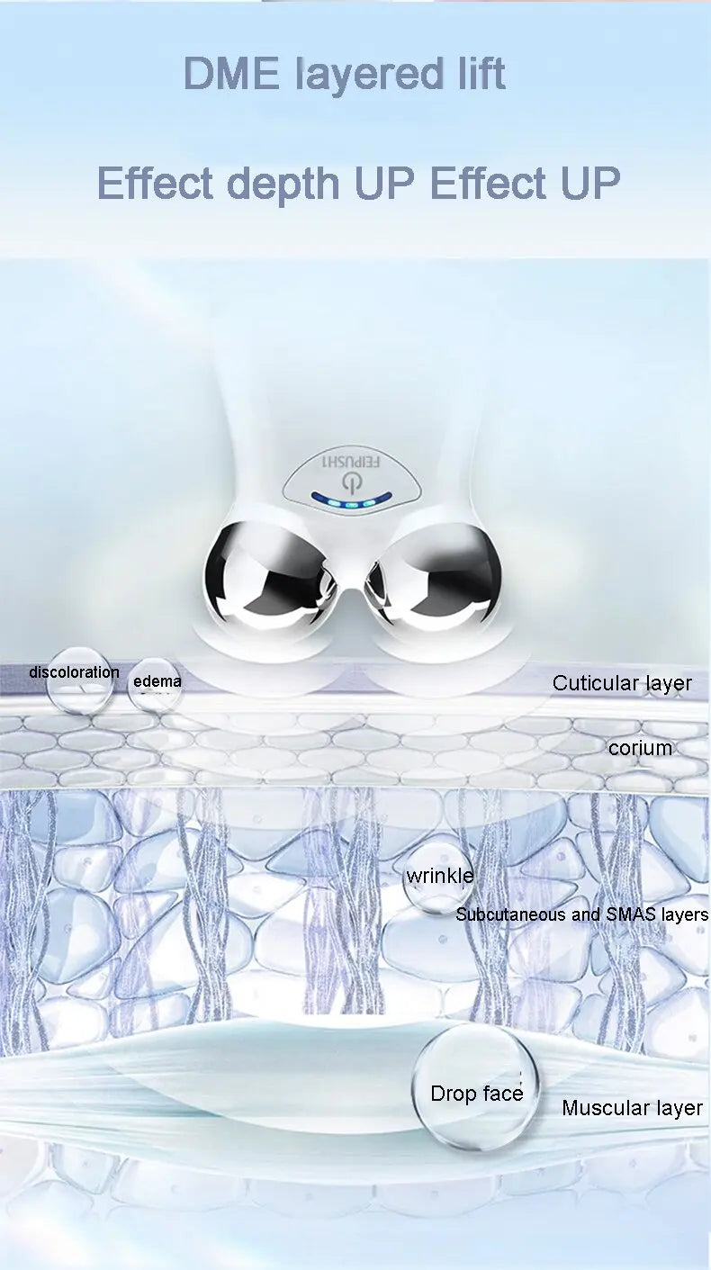 3D Microcurrent Facial Massager. Anti-wrinkle, Firming and Skin Rejuvenation