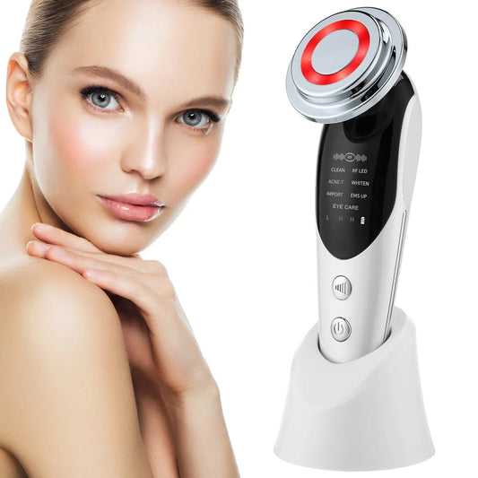 Dispositivo de Estiramiento Facial 7 en 1. Luz LED y Microcorriente EMS.