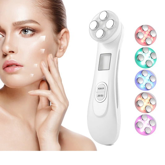 5 in 1 Beauty Device RF Radio Frequency, EMS Electroporation, LED Photon, Anti-Wrinkle, Skin Firming