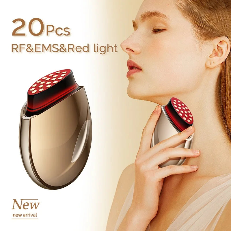 EMS Microcurrent Device for Anti-Aging RF Face Lifting with Red Light Collagen Regeneration