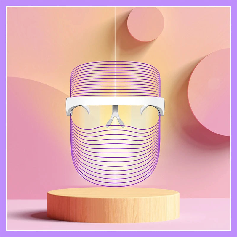 Rechargeable LED Mask for Skin Care with 7 Color Light Therapy