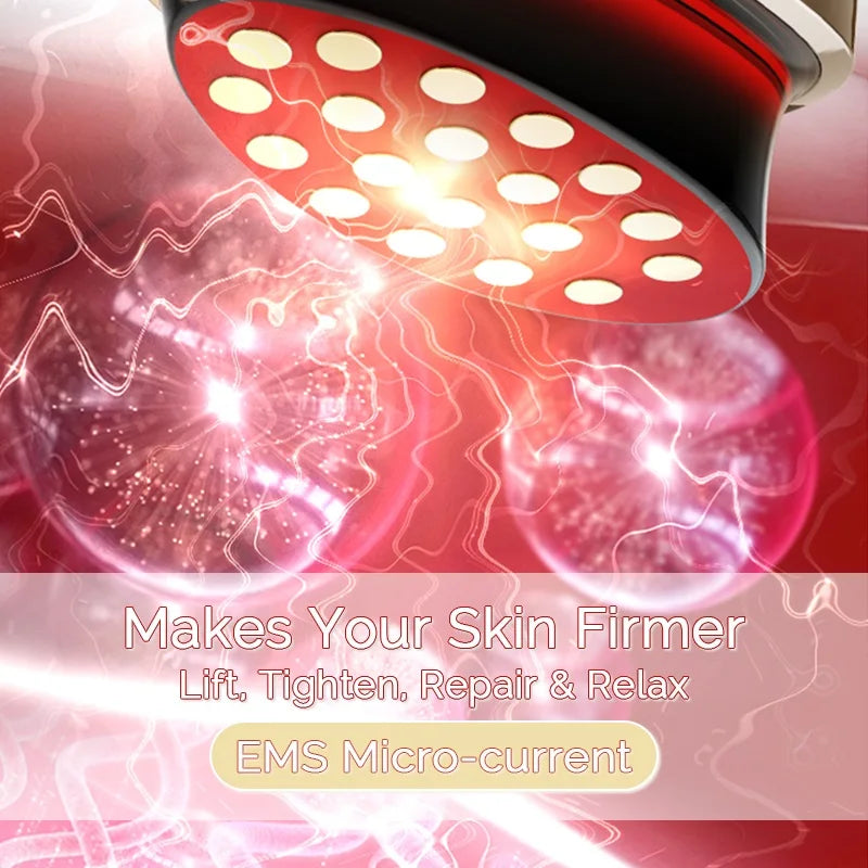 EMS Microcurrent Device for Anti-Aging RF Face Lifting with Red Light Collagen Regeneration