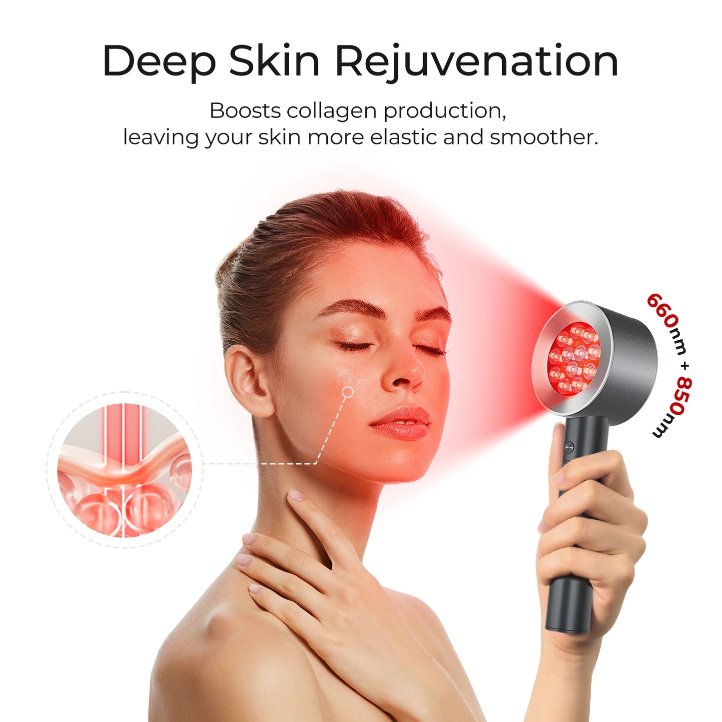 Infrared Facial Therapy Lamp: Anti-aging, Anti-acne, Wrinkle, Dark Circle and Blemish Eliminator.