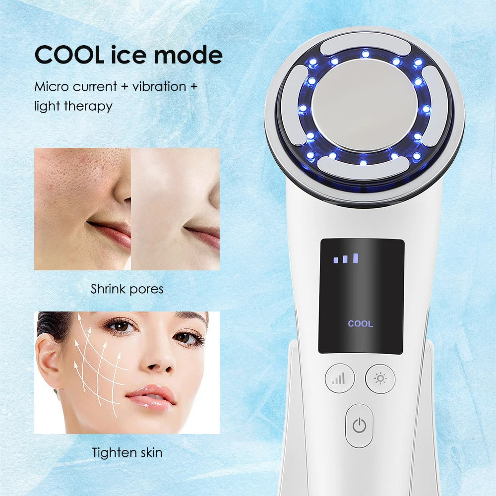 EMS Facial Lifting, IPL LED Light. Hot/Cold Anti-Aging & Tightening