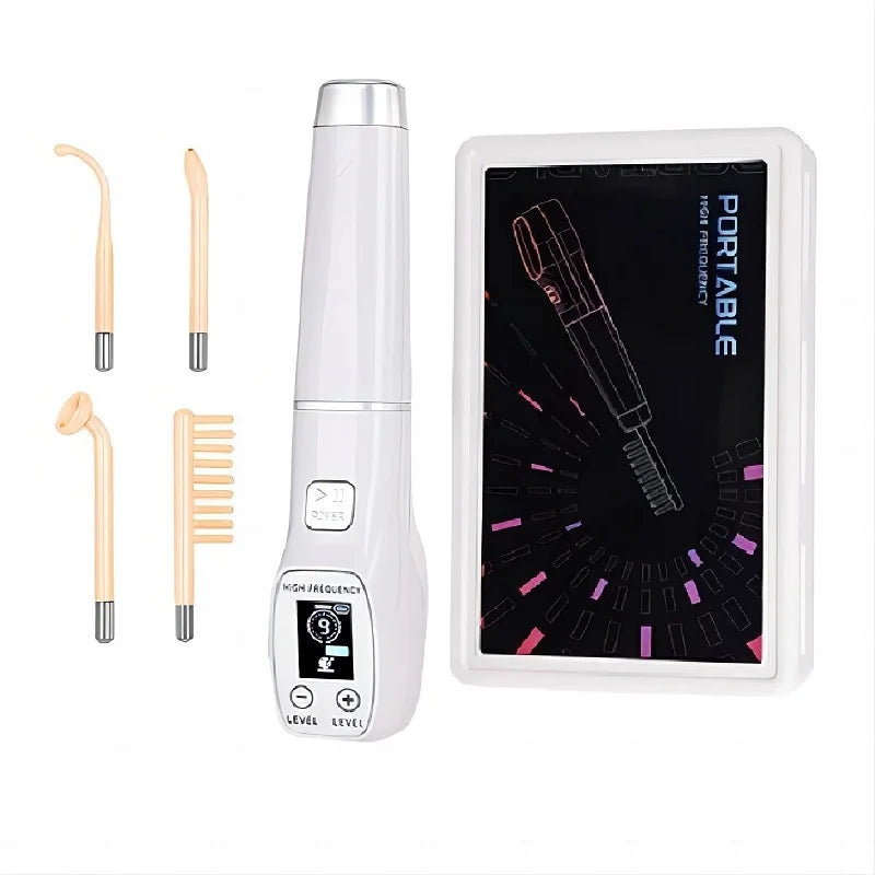 High Frequency Facial Machine with Display Screen. Anti-wrinkle and Anti-acne