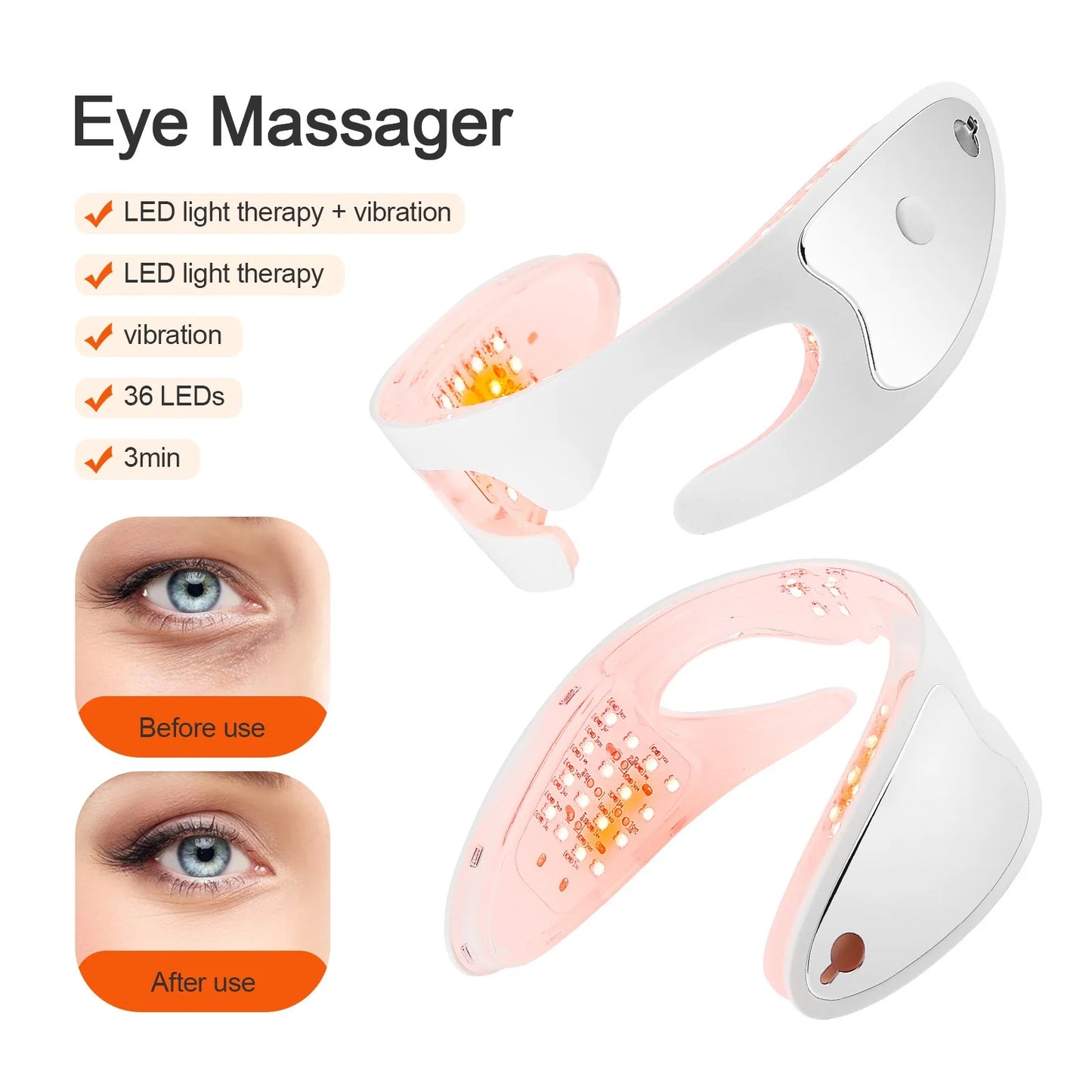 Anti-Aging Eye Fine Lines Relief Massager and Vibrator Device.