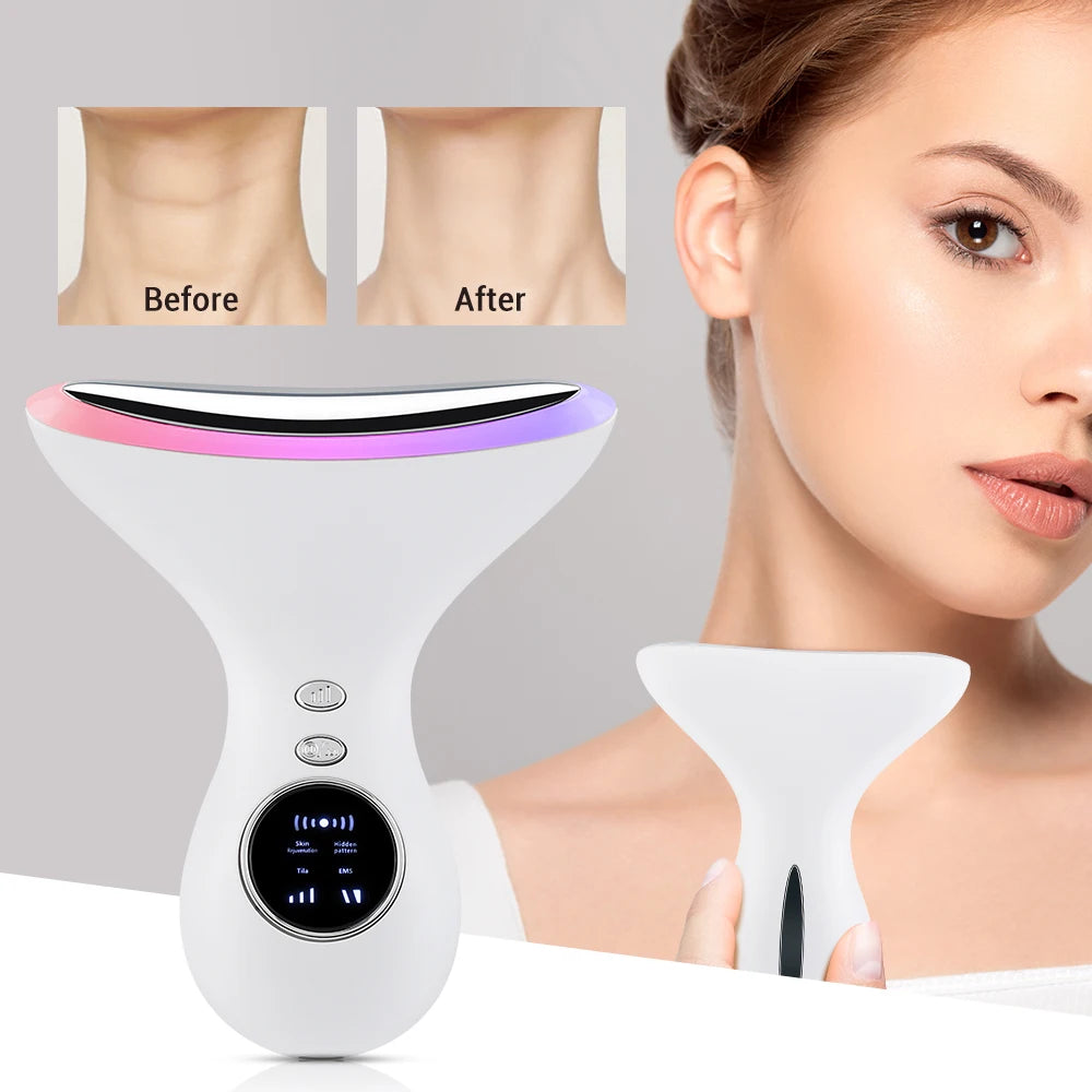 Facial Lifting Machine with LED Photon Therapy. Anti-wrinkle