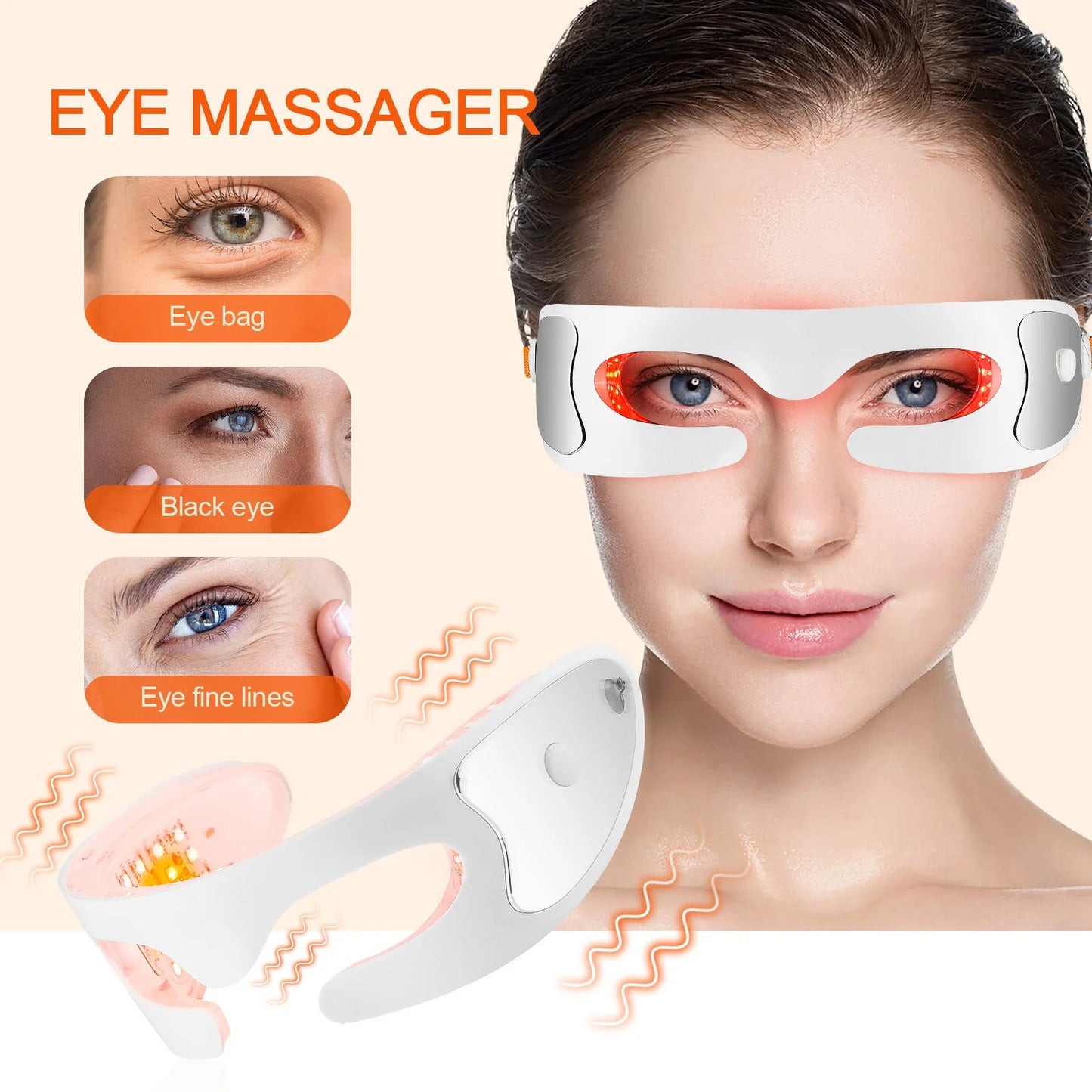 Anti-Aging Eye Fine Lines Relief Massager and Vibrator Device.