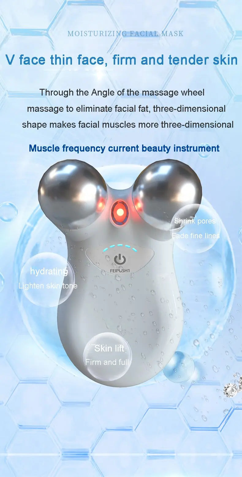 3D Microcurrent Facial Massager. Anti-wrinkle, Firming and Skin Rejuvenation