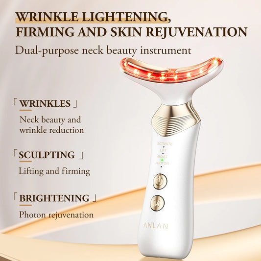 5 Color Warm Photon Facial Massager & Anti-Aging Device, EMS, 24K Gold