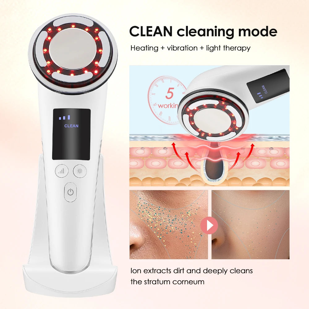 EMS Facial Lifting, IPL LED Light. Hot/Cold Anti-Aging & Tightening