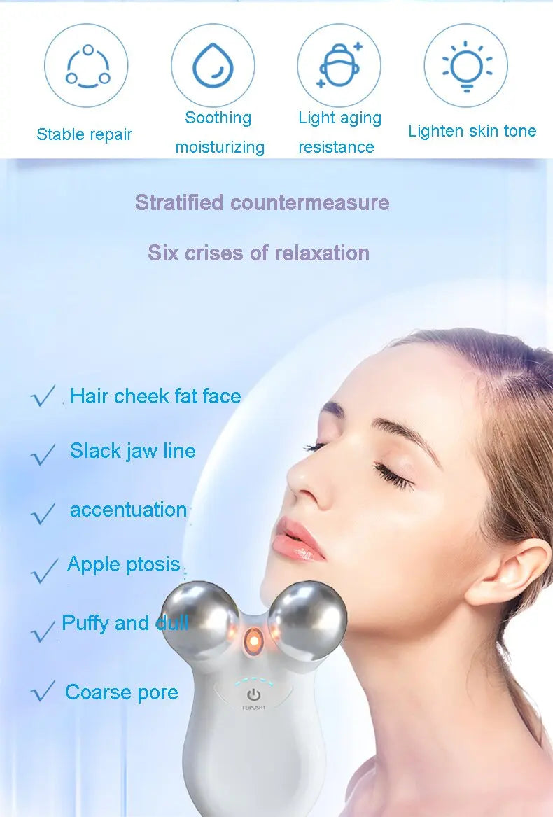 3D Microcurrent Facial Massager. Anti-wrinkle, Firming and Skin Rejuvenation