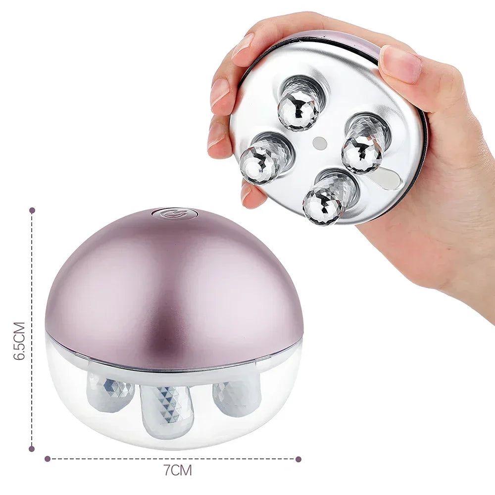 Masajeador de Microcorriente EMS con Rodillo Facial. Reductor Facial