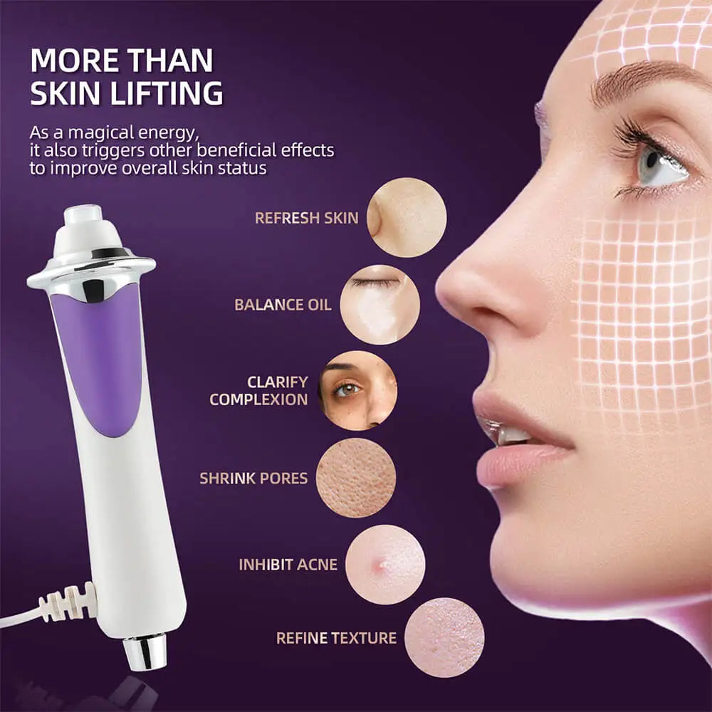 Radiofrequency Facial Lifting EMS Microcurrent. Skin Tightening