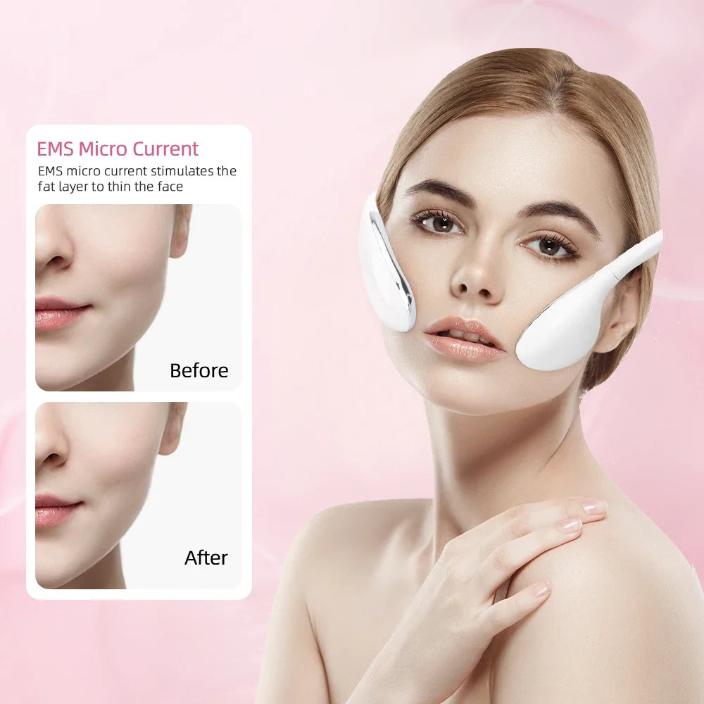 LED & EMS Microcurrent Face Lifting Device. Massager, Face Slimmer