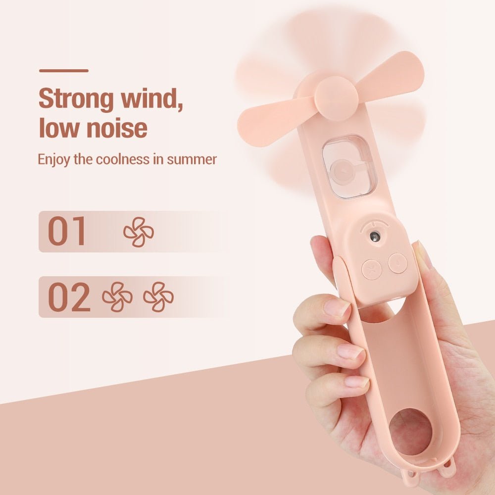 Beautiful water spray fan for cooling and hydration. - Beauty & Positive